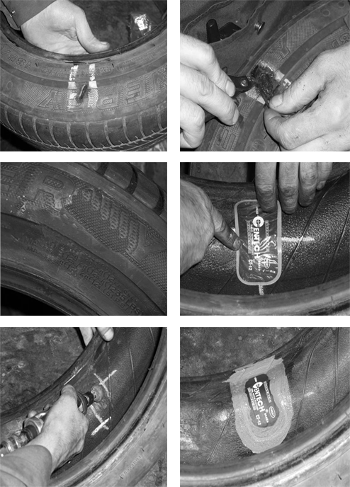 ремонт боковых порезов колёс